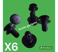Per Kia Sportage 2014> Kit 6 pz Rivetto Plastica Nero Locari Passaruota