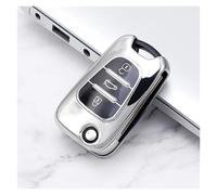 Per Kia Sportage Rio 3 Anima Optima Ceed Pro K5 K2 Orgoglio Per Hyundai I20 I30 Ix20 Ix35 Elantra Accento TPU Copertura Della Cassa Chiave Dell'automobile Fob(Silver)