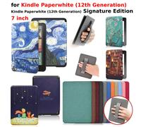 Per Kindle Paperwhite 12th Generation Case 2024 Signature Edition Custodia in pelle da 7 pollici con cinturino da polso SA568B Auto Sleep Cover