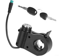 Per KUGOO KukirinFor G2 Pro e per scooter elettrico serratura a chiave 5 pin interruttore a farfalla con materiale ABS e dimensioni compatte per un facile montaggio