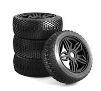 Per Kyosho Per MP10 4WD Per HSP Per Aton Per HONGNOR 4 Pezzi Ruote Di Aggiornamento Fuorrada Per Buggy Pneumatici Ruota Con 17mm Esagonale 1/8 RC Auto Ricambi Pneumatici RC