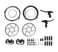 Per la bici, per il set di freni a disco in bici in lega di alluminio - kit di leve freno per pinza anteriore e posteriore con cavi - per bici da strada e mountain bike