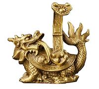 per la Camera da Giardino della Camera da Giardino per uffici Astratti Ornamenti di Figurine Arte Feng Shui Statua in Ottone Tartaruga con rou yi Scultura ricchezza prosperità ornamenta