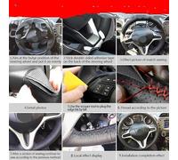 Per La Classe A B C E Per W177 Per V177 Per W247 Per W205 Per C118 Per C257 Per W213 Per EQA Per H243 Coprivolante Auto 2018-2021 Protettore Volante Auto