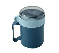 per la colazione, 500 ml, a bocca larga, per cereali, , con coperchio e cucchiaio, per scuola, ufficio, viaggi, casa, picnic, campeggio, palestra e altri usi