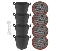 Per La Coltivazione Delle Piante | Contenitore Da 18,9 L Con Maniglie - 32 cm Vassoio Autoinnaffiante e Di Drenaggio Per Vasi Da Con Corda Assorbente - Per Giardino Cortile Appartamento Esterno Patata