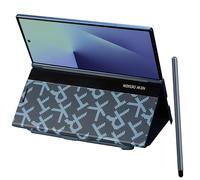 per la custodia del telefono Samsung Galaxy Z Fold3 con slot per S Pen, La penna stilo è inclusa, Cover in pelle PU per Samsung Z Fold 3 con cavalletto-Blu