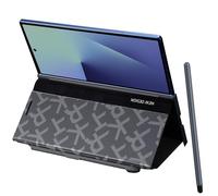 per la custodia del telefono Samsung Galaxy Z Fold3 con slot per S Pen, La penna stilo è inclusa, Cover in pelle PU per Samsung Z Fold 3 con cavalletto-Nero