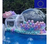 Per la festa di compleanno 2025 Tenda gonfiabile a cupola trasparente di vendita calda con palloncino Casa di bolle trasparente Glamping ad aria esterna 2.5mDia with blow