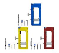 Per la maschera del localizzatore della cerniera della porta per la marcatura precisa dei fori pilota prima della perforazione per il montaggio della cerniera di testa (B)