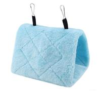 Per la nidificazione della capanna con base forte mantiene lo spazio del tuo uccello accogliente e sicuro nella gabbia (blu L)