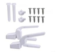 per la norma bianca del corredo della cerniera della toilette di plastica | Plastica PP solida, lunghezza 11 cm, adatta per sedili rotondi standard, finitura bianca, connessione sicura