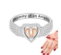 Per la perdita della gravidanza - Elegante Angelo Madre con | Simbolico da donna, commemorativo sentimentale, regalo per la festa della mamma, design raffinato, gemme C