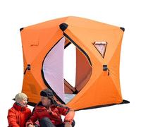 per la pesca al ghiaccio - Riparo portatile isolato per pesca invernale all'aperto | 210D Oxford Cloth, pali in fibra di vetro da 9,5 mm, antivento e resistenti al freddo | 180x180 cm Shelter Ea