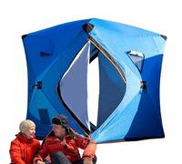 per la pesca al ghiaccio - Riparo portatile isolato per pesca invernale all'aperto | 210D Oxford Cloth, pali in fibra di vetro da 9,5 mm, antivento e resistenti al freddo | 180x180 cm Shelter Ea