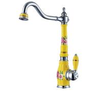 per la pubblicità della Fattoria a Bar, Ottone con Rubinetto da Cucina in Porcellana/Manico Singolo Finitura cromata Basino del lavandino, Mixer Tap
