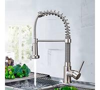 per la pubblicità della Fattoria da Bar, lavello in Nichel Tira Giù spruzzatore a Testa di spruzzatore a Freddo Mixer Freddo, Rubinetto dell'Acqua da Cucina (Colore: Nickle Spazzolato) Il