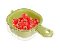 Per La Pulizia Della Frutta - Design Con Doppia Chiusura Di Scarico, Cestello Per Il Lavaggio Delle Verdure 19x12x6 Cm, Strumento Per Scolare Gli Spaghetti, Robusto Colino Per Lavello In Mater
