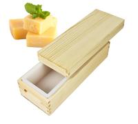 per la Realizzazione di Sapone in Legno, Contenitore con Forme Rettangolari in Silicone e Coperchio in Legno, Stampo Artigianale da 1300ml Non Aderente Per Progetti di Natale San Festa della Mamma Rin