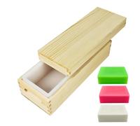 per la Realizzazione di Sapone in Legno,Contenitore con Forme Rettangolari in Silicone e Coperchio in Legno | Stampo Artigianale da 1300ml Non Aderente Per Progetti di Natale San Festa della Mamma Rin