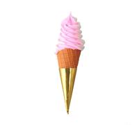 Per la visualizzazione della finestra Cono gelato simulato 22 centimetri Falso Ice Cream Prop per Visual Merchandising (bianco rosa)