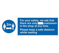 Per la vostra sicurezza, chiediamo che ci sono solo_ clienti nel negozio in qualsiasi momento.