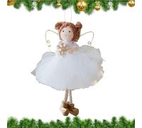 per l'albero di Natale | Decorazione da sogno con gonna di tulle - Bambola Angelo Ragazza con dorate | per balcone giardino caffè fattoria davanzale finestra porta soggiorno
