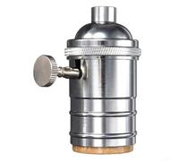 Per lampadina vintage stile Edison per attacco E27 a vite con design industriale e compatibilità 110 V 250 V per illuminazione ambientale in ambienti residenziali (argento)