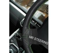 Per Lancia Thesis 2002-09 Volante IN Pelle Nera Cover Verde Doppio Punto