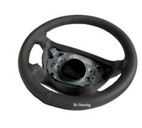 Per Lancia Ypsilon Grigio Scuro Italiano Volante IN Pelle Cover 2003-2011 Nuovo