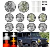 Per Land Rover 90/110/130 Defender Luce LED Upgrade Kit Clear Nebbia Retro Luce