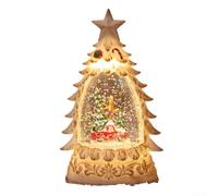 per lanterna Di Natale LED 15cm Alimentata A Con Glitter Acquoso | Plastica colore e per decorazione per versatile per tavolo mensola o di Natale