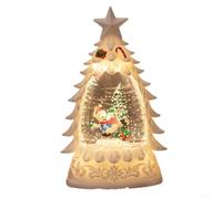 per lanterna Di Natale LED 15cm Alimentata A Con Glitter Acquoso | Plastica colore e per decorazione per versatile per tavolo mensola o di Natale