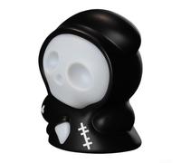 per lanterna Halloween Morte con Ruote, per Luce Notturna LED Ricaricabile USB, per decorazione Spaventosa per Festa, Bambini, 8.4x7.3x9.2cm(Black)