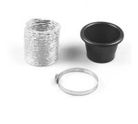 Per L'aria Ammissione Paraurti Anteriore Dell'auto Kit Tubo Aspirazione Aria Turbo Kit Ingresso Turbina ABS Tubo Imbuto Aria Aspetto Fibra Carbonio Tubo Aspirazione Presa Aria(Round)