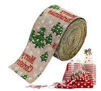 per l'artigianato, nastro per albero di Natale,Cravatta con ghirlanda natalizia - per fiocchi decorativi Decorazioni per la fattoria, natalizi per veicoli scozzesi con fiocchi di neve per tessitura fa