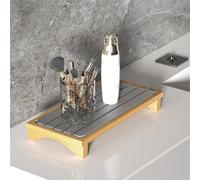 Per Lavello Caddy con Base in Legno e Tappetino in Diatomite per Facile Manutenz
