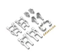Per LC PTG-2 1/10 Metallo Per Braccio Oscillante Tazza Di Sterzo Per Sedile C Tazza Ruota Posteriore Set Tirante RC Auto Cingolata Parti Per Corsa Accessori Ricambio RC Tazza Sterzo(Silver)