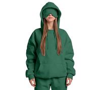 per le donne Autunno Inverno Allenamento Palestra Jogger Increspato Giacche Con Cappuccio Abiti Felpa Donna 2025, S-623 Verde Lime, L