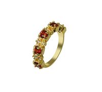 Per le Donne Gioielli Rosso Anello Anello Zircone Fidanzato Anello Anelli Anelli Legno Formazione, 6, Metallo, Non pietra preziosa