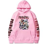 Per Le Donne Hoodies Anime Stampa Cappuccio FAIRY TAIL Casual Sport Street Trend Harajuku Sweatshirt Oversize Allentato Studente Felpa Con Cappuccio Uomo Donna Cosplay Ragazzi E Ragazze-Pink||M