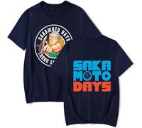 Per Le Donne Maglietta Anime SAKAMOTO DAYS Cosplay Girocollo Cotone Stampa T-Shirt Da Uomo Donna Ragazzi E Ragazze Top Unisex Harajuku Vintage Maglietta Costumi Casual Moda Manica Corta-Navy blue||M