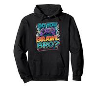 per Le Stelle di Brawl Showdown, i Divertenti Giocatori Non Hanno Tempo Brawl Bro Felpa con Cappuccio, Unisex per Adulti, Nero, XL