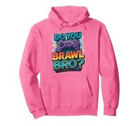 per Le Stelle di Brawl Showdown, i Divertenti Giocatori Non Hanno Tempo Brawl Bro Felpa con Cappuccio, Unisex per Adulti, Rosa Acceso, L