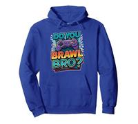 per Le Stelle di Brawl Showdown, i Divertenti Giocatori Non Hanno Tempo Brawl Bro Felpa con Cappuccio, Unisex per Adulti, Blu Reale, XXL
