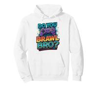 per Le Stelle di Brawl Showdown, i Divertenti Giocatori Non Hanno Tempo Brawl Bro Felpa con Cappuccio, Unisex per Adulti, Bianco, S