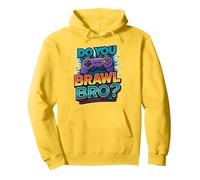 per Le Stelle di Brawl Showdown, i Divertenti Giocatori Non Hanno Tempo Brawl Bro Felpa con Cappuccio, Unisex per Adulti, Limone, M
