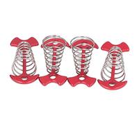 Per lega di alluminio/acciaio inossidabile, chiodi da tenda a liscia da 4 pcs con molla per baldacchino del pavimento della tavola estesa (Rosso)