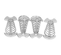 Per lega di alluminio/acciaio inossidabile, chiodi da tenda a liscia da 4 pcs con molla per baldacchino del pavimento della tavola estesa (Argento)