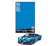 Per Lego Technic, Bugatti Chiron 42083, espositore da parete per modello, cornice da collezione di auto da corsa, acrilico resistente, compatibile con supercar Lego, regalo per adulti e appassionati